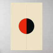 Minimalist Geometric Abstract Vector Art ポスター (正面)