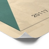 Minimalist Geometric Abstract Vector Art ポスター (角)