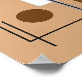 Minimalist Geometric Balance in Neutral Tones ポスター (角)