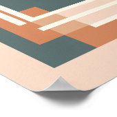 Minimalist Geometric Blocks and Lines ポスター (角)