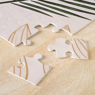 Minimalist Geometric & Botanical Puzzle – Hexagons ジグソーパズル