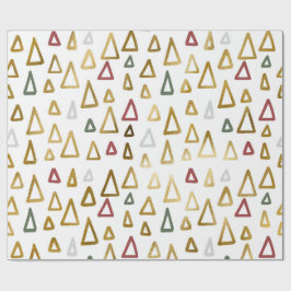 Minimalist Geometric Christmas Tree Wrapping Paper ラッピングペーパー