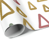 Minimalist Geometric Christmas Tree Wrapping Paper ラッピングペーパー (ロールコーナー)