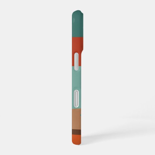 Minimalist Geometric Coffee Cup Scene iPhone 16ケース (右側面)