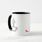 Minimalist Geometric Coffee Mug – Modern Cafe Art  マグカップ (正面左)