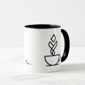 Minimalist Geometric Coffee Mug – Modern Cafe Art マグカップ (正面右)