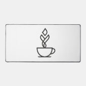 Minimalist Geometric Coffee Steam Desk Mat | Moder デスクマット (正面)