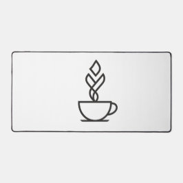 Minimalist Geometric Coffee Steam Desk Mat | Moder デスクマット