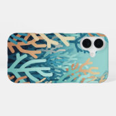 Minimalist Geometric Coral iPhone 16ケース (裏面横)