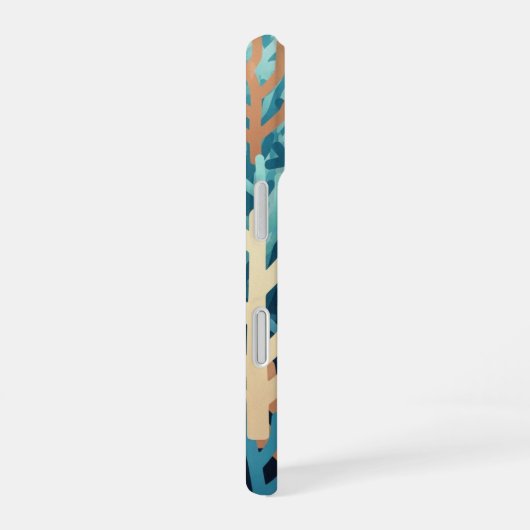 Minimalist Geometric Coral iPhone 16ケース (右側面)