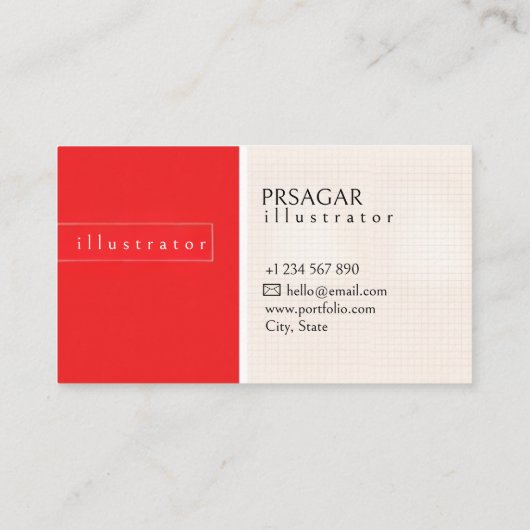 Minimalist Geometric Illustrator Modern Creative  名刺 (裏面)