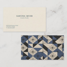 Minimalist Geometric Japanese Business Card  名刺