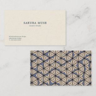 Minimalist Geometric Japanese Business Card 名刺