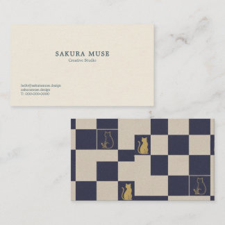 Minimalist Geometric Japanese Business Card 名刺