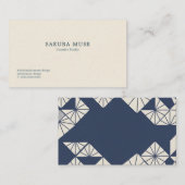 Minimalist Geometric Japanese Business Card  名刺 (正面/裏面)