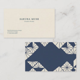 Minimalist Geometric Japanese Business Card  名刺
