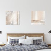 Minimalist Geometric Neutral Abstract Print (寝室)
