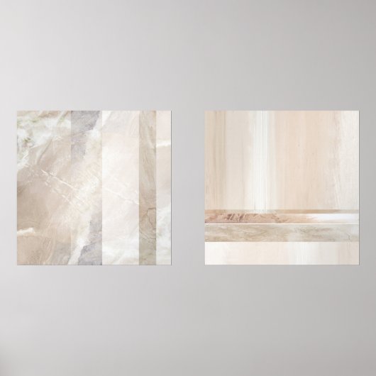 Minimalist Geometric Neutral Abstract Print (正面)