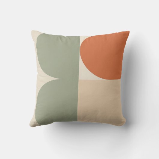 Minimalist Geometric Pillow – Overlapping Circles クッション (裏面)