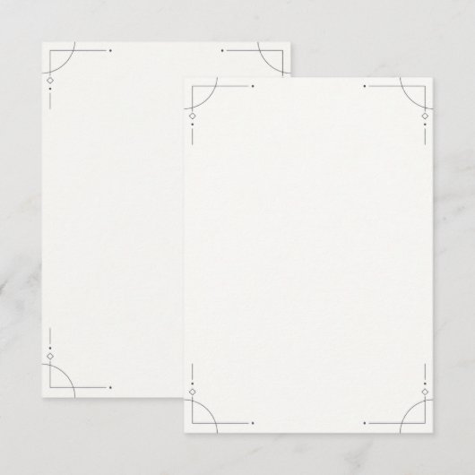 Minimalist Geometric RSVP Card (正面/裏面)