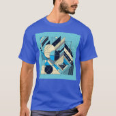 Minimalist Geometric Shapes Retro Style gift Tシャツ (正面)