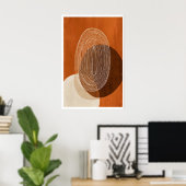 Minimalist Geometric Wall Art - Flowing Lines in ポスター (ホームオフィス)
