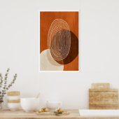 Minimalist Geometric Wall Art - Flowing Lines in ポスター (キッチン)