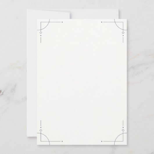 Minimalist Geometric Wedding Invitation 招待状 (正面)