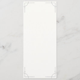 Minimalist Geometric Wedding Menu メニュー