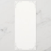 Minimalist Geometric Wedding Menu メニュー (裏面)