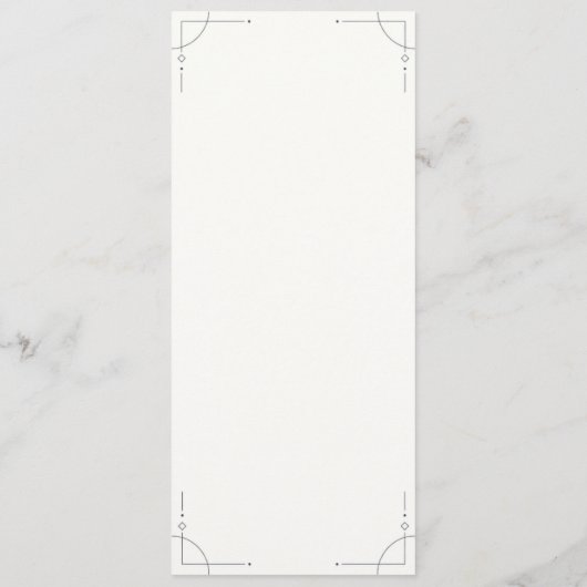 Minimalist Geometric Wedding Program プログラム (裏面)