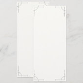 Minimalist Geometric Wedding Program プログラム (正面/裏面)