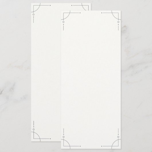 Minimalist Geometric Wedding Program プログラム (正面/裏面)