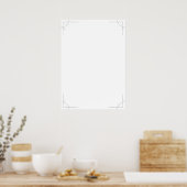 Minimalist Geometric Wedding Seating Chart ポスター (キッチン)