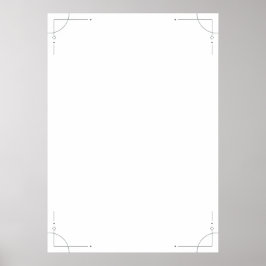 Minimalist Geometric Wedding Seating Chart ポスター