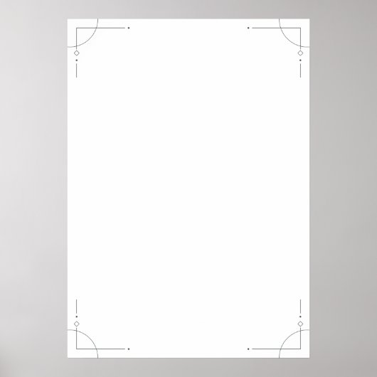 Minimalist Geometric Wedding Seating Chart ポスター (正面)