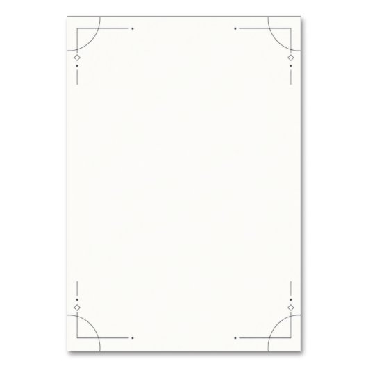 Minimalist Geometric Wedding Table Number テーブルナンバー (正面)