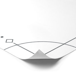 Minimalist Geometric Wedding Welcome Sign ポスター