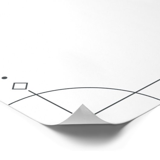 Minimalist Geometric Wedding Welcome Sign ポスター (角)