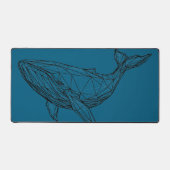 Minimalist Geometric Whale Desk Mat デスクマット (正面)