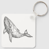 Minimalist Geometric Whale Keychain キーホルダー (裏面)