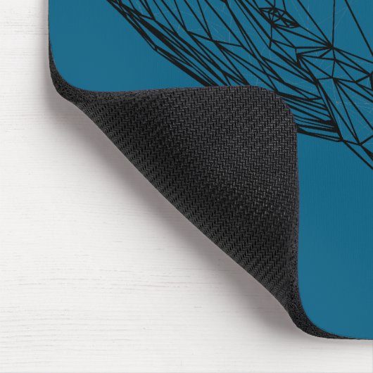 Minimalist Geometric Whale Mouse Pad マウスパッド (コーナー)