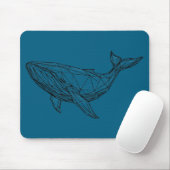 Minimalist Geometric Whale Mouse Pad マウスパッド (マウス)