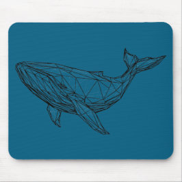 Minimalist Geometric Whale Mouse Pad マウスパッド