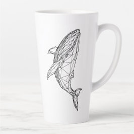 Minimalist Geometric Whale Mug カフェラテマグ
