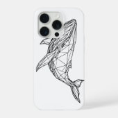 Minimalist Geometric Whale Phone Case iPhoneケース (裏面)