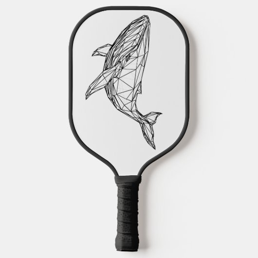 Minimalist Geometric Whale Pickleball Paddle ピックルボールラケット (裏面)