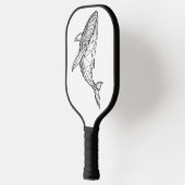 Minimalist Geometric Whale Pickleball Paddle ピックルボールラケット (左)