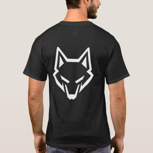 Minimalist Geometric Wolf Head Tシャツ (裏面)