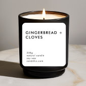 Minimalist Gingerbread + Cloves Candle スクエアシール